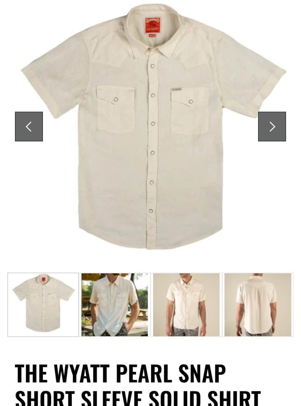 Sendero Provisions Wyatt pearl Snap Shirt Size L NWT